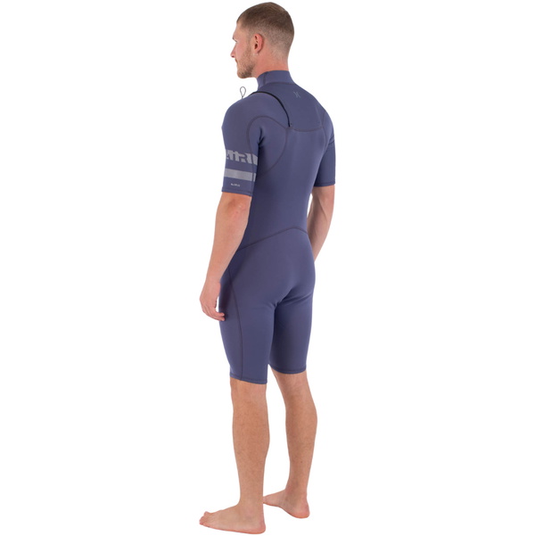 2026 Hurley Mens Air 2/2mm Chest Zip Shorty Wetsuit MSS0013252 - Destroyer